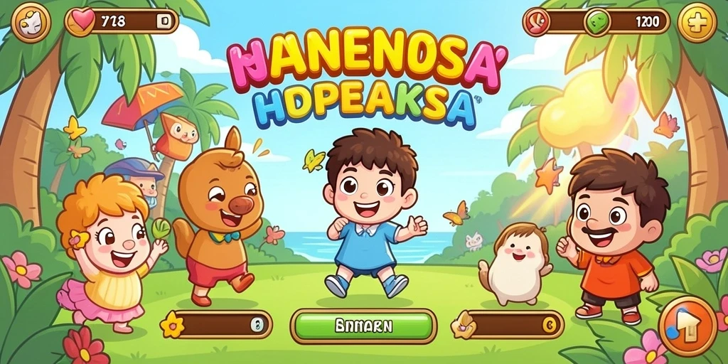 Tampilan menu awal yang menarik dan mudah dinavigasi.