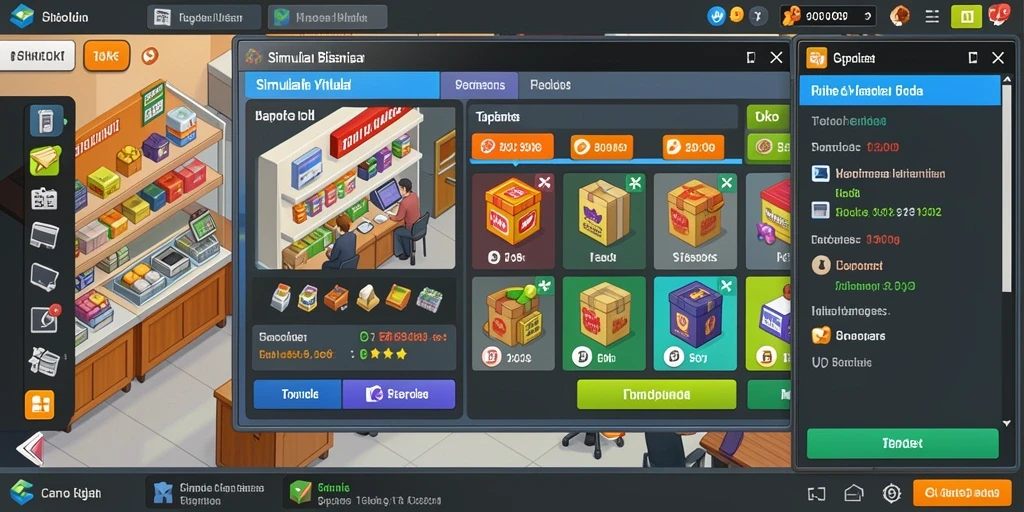 Screenshot menunjukkan tampilan antarmuka permainan yang menarik.