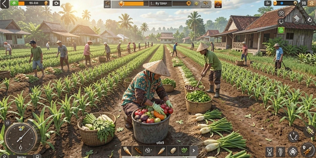 Tampilan menu permainan yang menarik dan mudah dinavigasi.