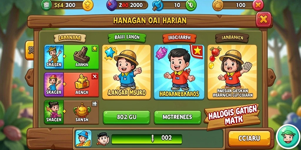 Screenshot menunjukkan karakter utama dalam aksi.
